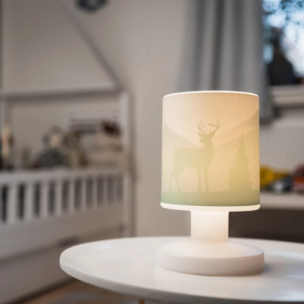 Scandi Wald LED oplaadbare tafellamp, groen, 21 cm, kunststof