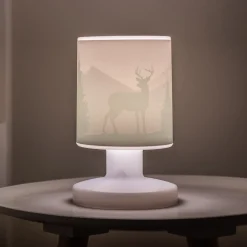 Scandi Wald LED oplaadbare tafellamp, groen, 21 cm, kunststof