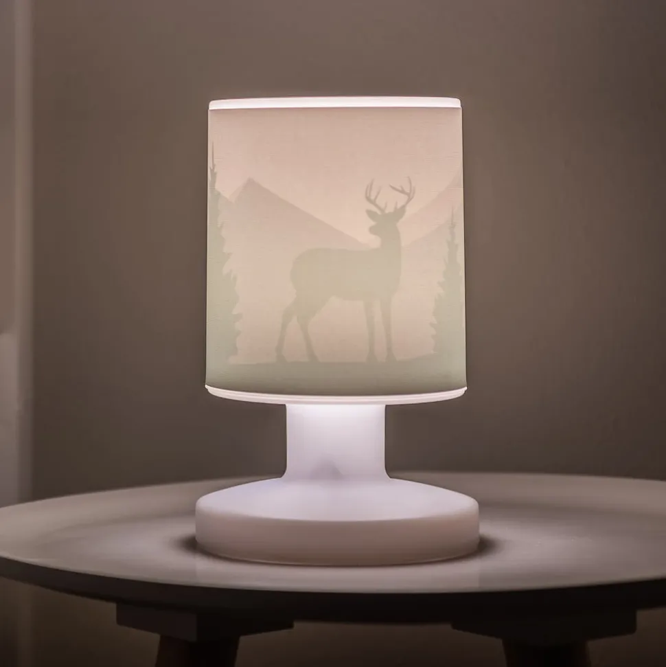 Scandi Wald LED oplaadbare tafellamp, groen, 21 cm, kunststof