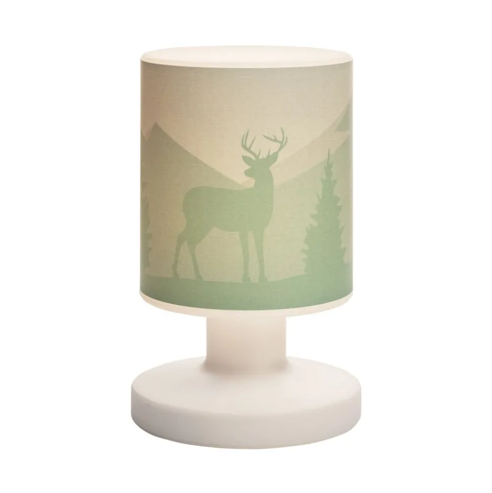 Scandi Wald LED oplaadbare tafellamp, groen, 21 cm, kunststof