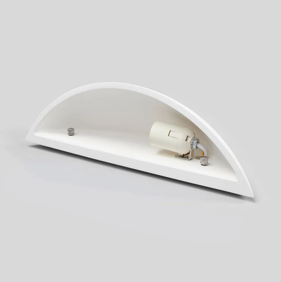 Schaalvormige gipsen wandlamp Guilia