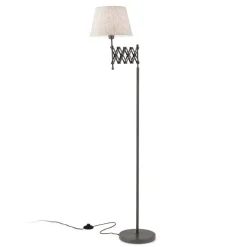 Schaarlamp Factory met linnen kap