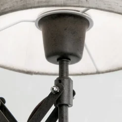 Schaarlamp Factory met linnen kap