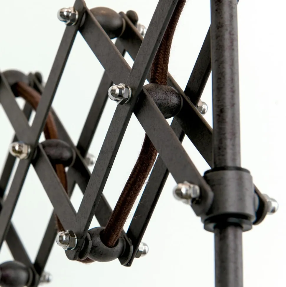 Schaarlamp Factory met linnen kap