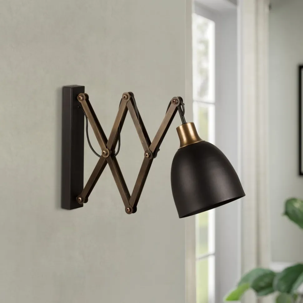 Schaarlamp Sivani MR-725 zwart/goud antiek