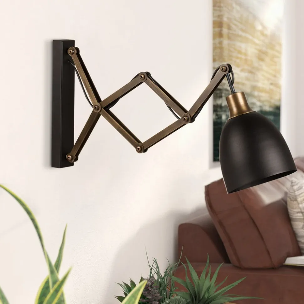 Schaarlamp Sivani MR-725 zwart/goud antiek