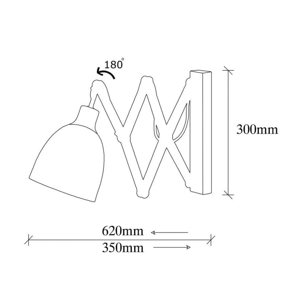 Schaarlamp Sivani MR-725 zwart/goud antiek