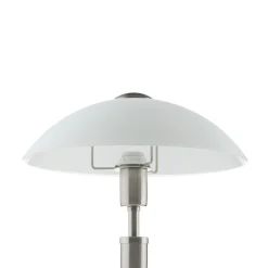 Schemerlamp Solo 1, nikkel, wit