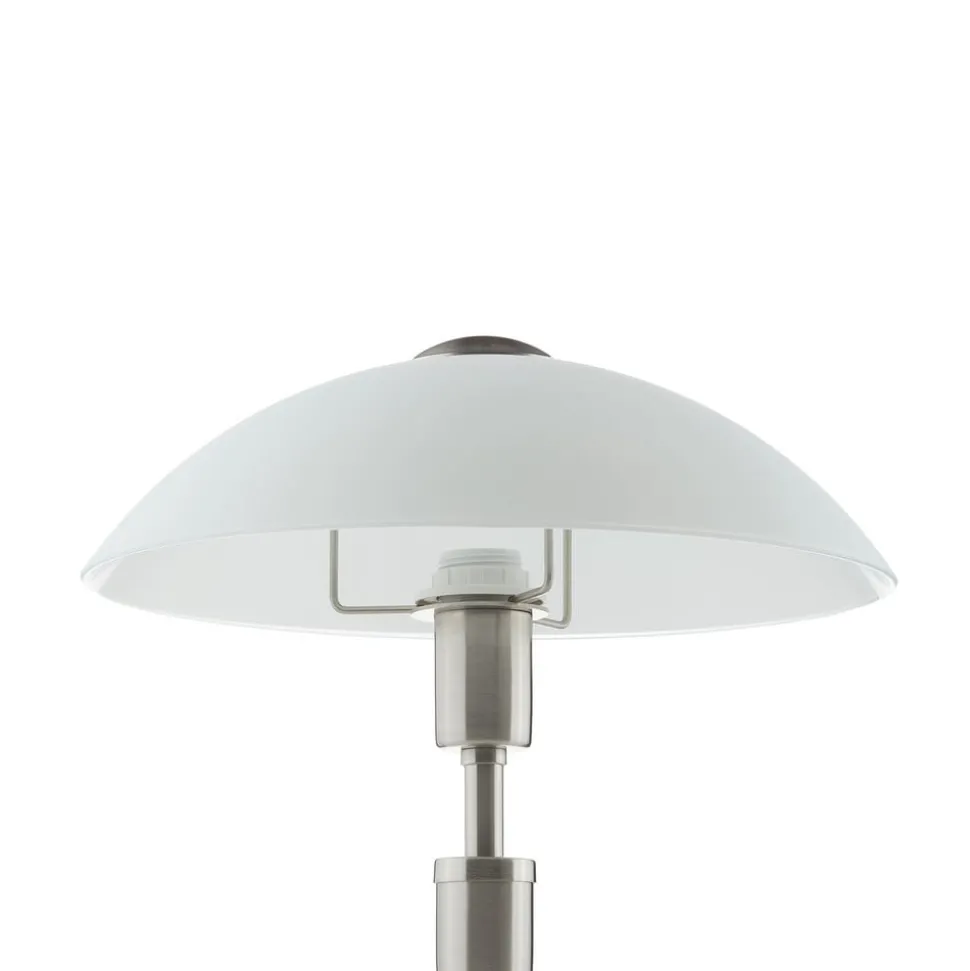 Schemerlamp Solo 1, nikkel, wit