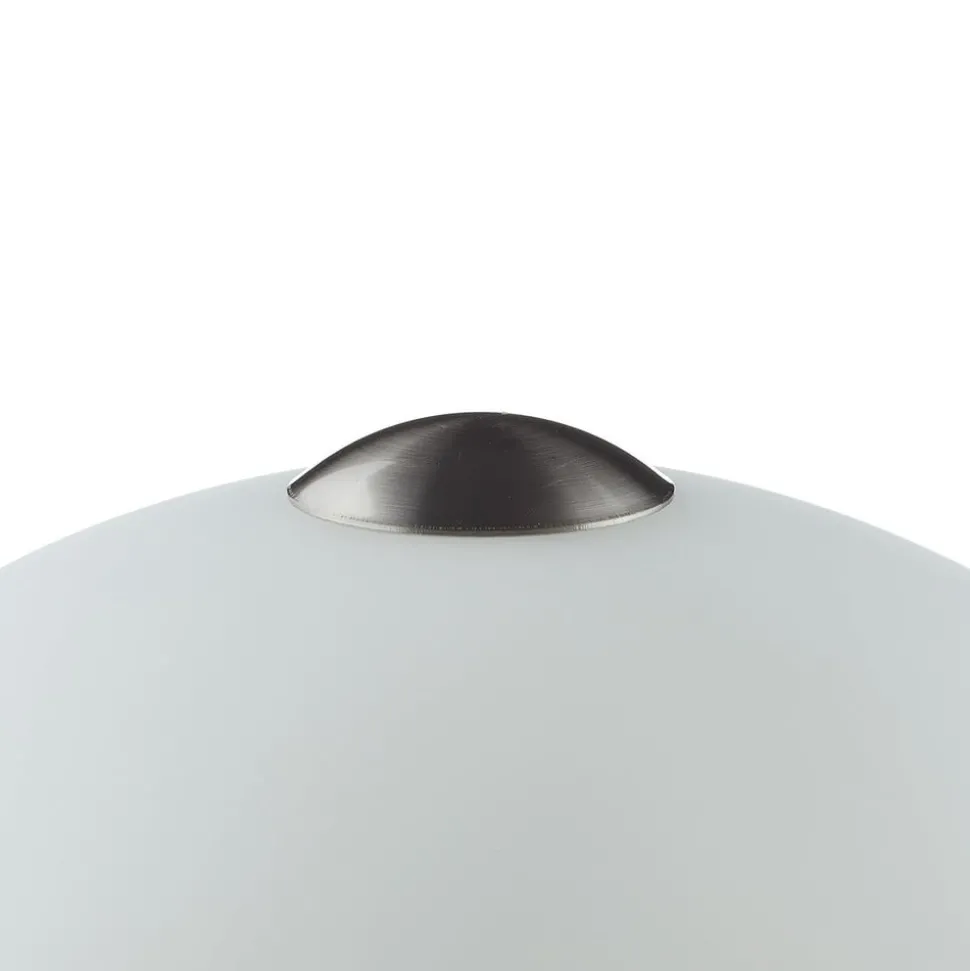 Schemerlamp Solo 1, nikkel, wit