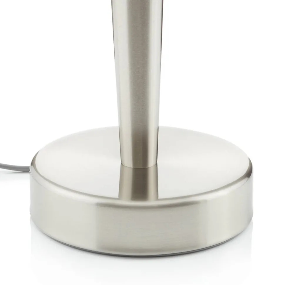 Schemerlamp Solo 1, nikkel, wit