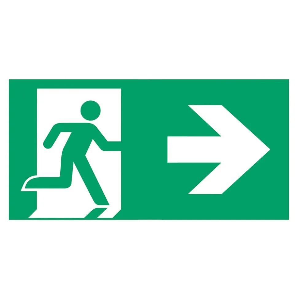 Schild vluchtroute type B voor L-LUX standaard Eco