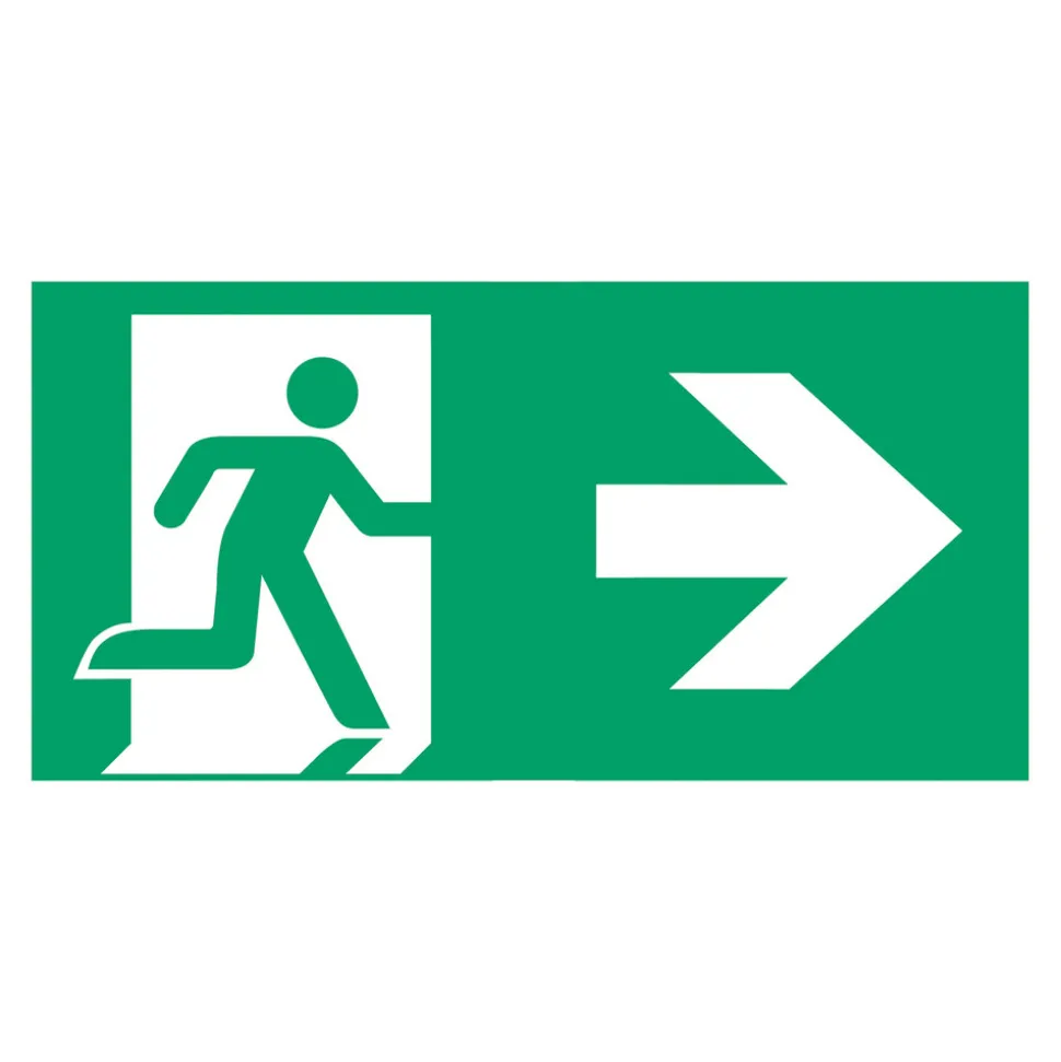 Schild vluchtroute type B voor E-Lux standaard