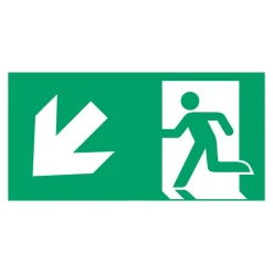 Schild vluchtroute type D voor E-Lux standaard