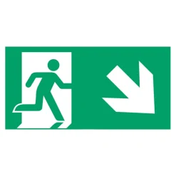 Schild vluchtroute type E voor E-Lux standaard