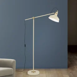 Schiller vloerlamp, kaki, metaal, 153 cm hoog, verstelbaar