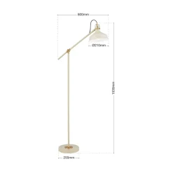 Schiller vloerlamp, kaki, metaal, 153 cm hoog, verstelbaar
