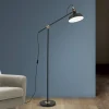 Schiller vloerlamp, zwart, metaal, 153 cm, verstelbaar