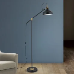 Schiller vloerlamp, zwart, metaal, 153 cm, verstelbaar
