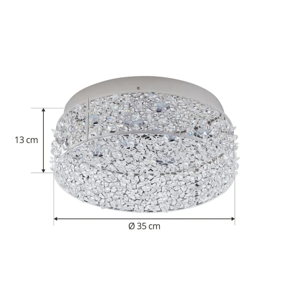 Schitterende LED plafondlamp Felias, ronde vorm