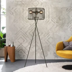 Schöner Wohnen Cage vloerlamp kooikap driebeen