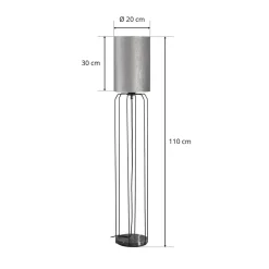 Schöner Wohnen Grace vloerlamp zilver