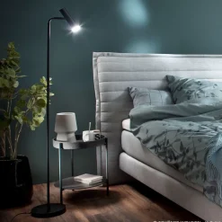 Schöner Wohnen Stina LED vloerlamp zwart