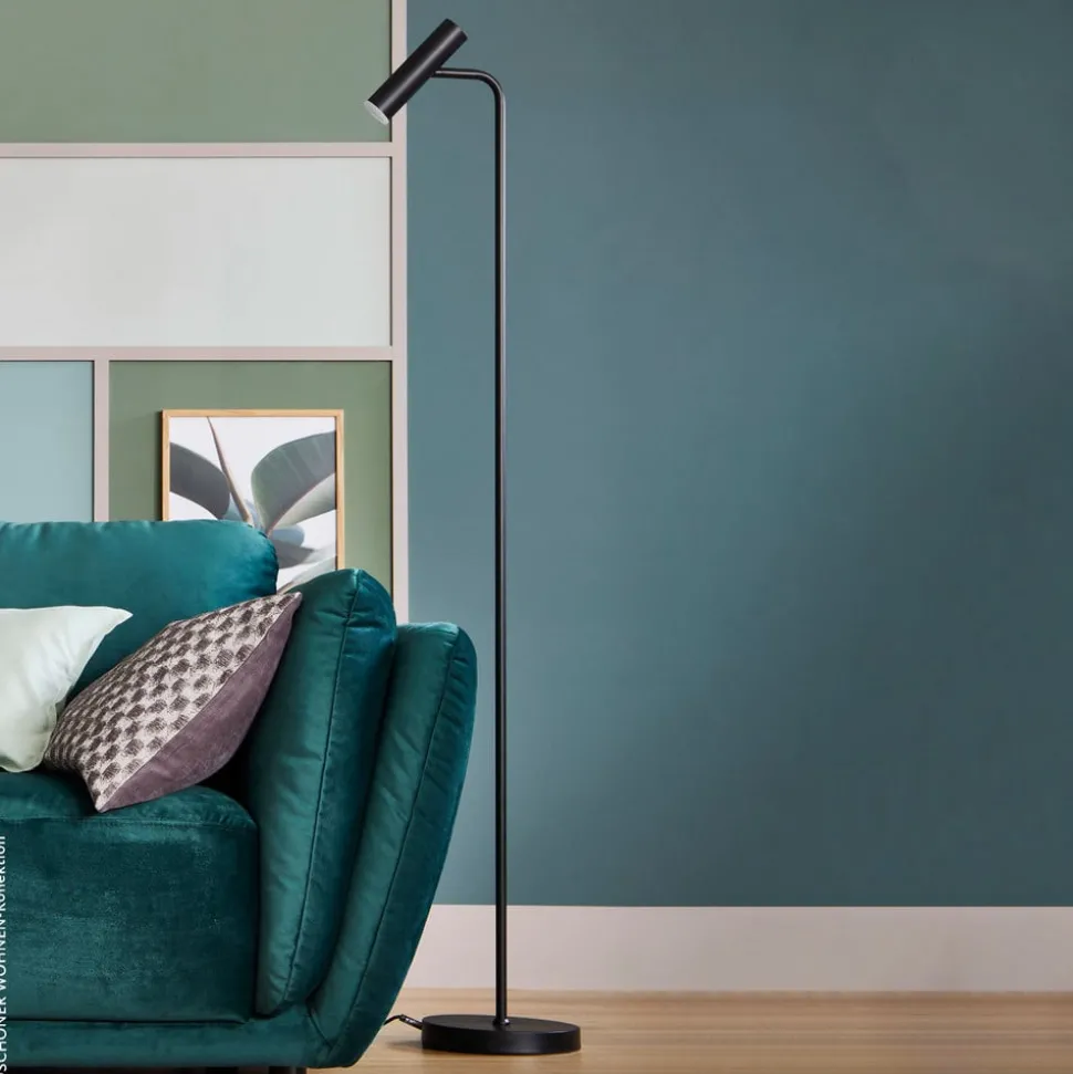 Schöner Wohnen Stina LED vloerlamp zwart