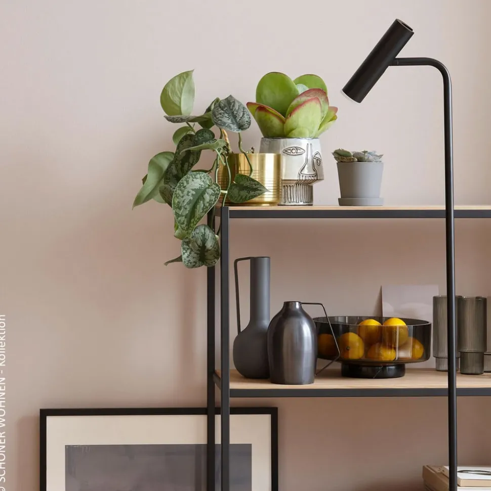 Schöner Wohnen Stina LED vloerlamp zwart