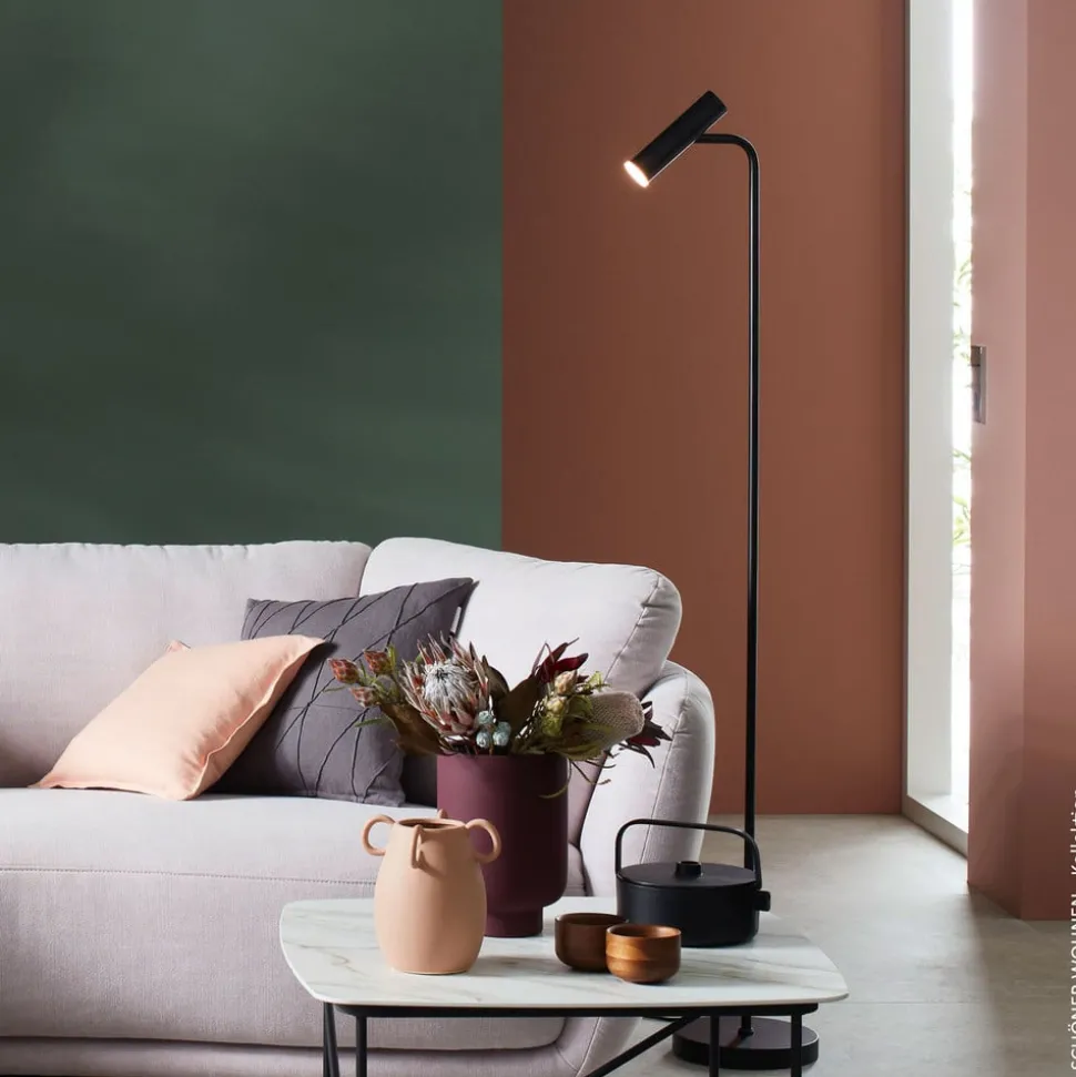 Schöner Wohnen Stina LED vloerlamp zwart