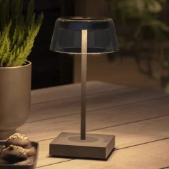 Scilla LED tafellamp met USB, zwart