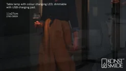 Scilla LED tafellamp met USB, zwart