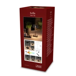 Scilla LED tafellamp met USB, zwart