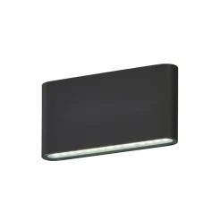 Scone LED buitenwandlamp, zwart, breedte 17,5 cm, 2-lamps.