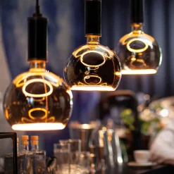 SEGULA floating bol G300 E27 8W grijs glas open