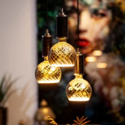 SEGULA floating bol twisted G150 E27 6W grijs