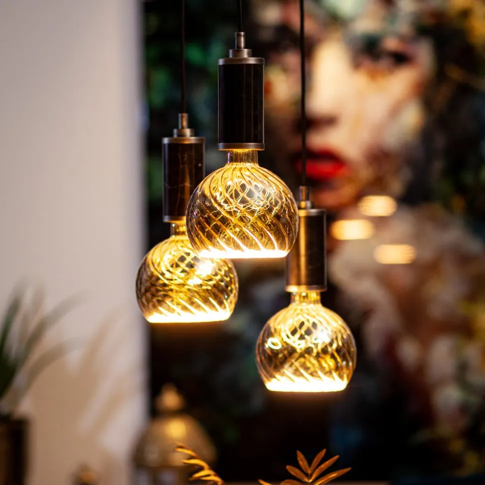 SEGULA floating bol twisted G150 E27 6W grijs