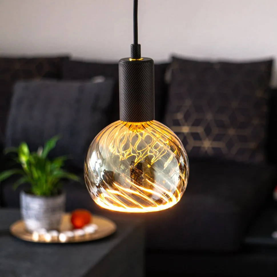 SEGULA floating bol twisted G150 E27 6W grijs