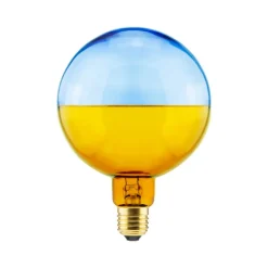 Segula LED globe Illusion, E27 G125 blauw/amber 5W 1.900K dimbaar