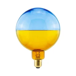 Segula LED globe Illusion, E27 G145 blauw/amber 6W 1.900K dimbaar