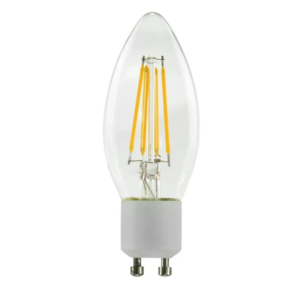 SEGULA LED kaarslamp GU10 3W filament dim 2.200K