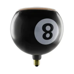 Segula LED wereldbol Zwevend Billard zwart 8, E27, G200 4 W 922