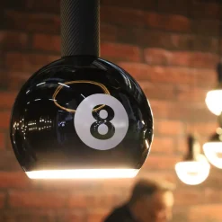 Segula LED wereldbol Zwevend Billard zwart 8, E27, G200 4 W 922