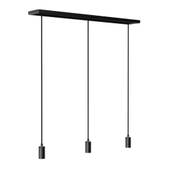 SEGULA Madox 3X Wave hanglamp, zwart, E27