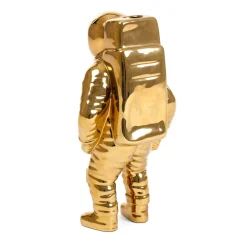 SELETTI Cosmic Diner Starman vaas, goud. H 28 cm, porselein