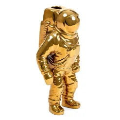 SELETTI Cosmic Diner Starman vaas, goud. H 28 cm, porselein
