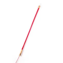 SELETTI LED lamp Linea, rood, houten details, universeel