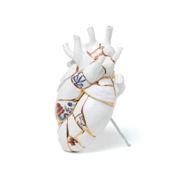 SELETTI Love in Bloom Kintsugi vaas, kleurrijk, porselein, goud