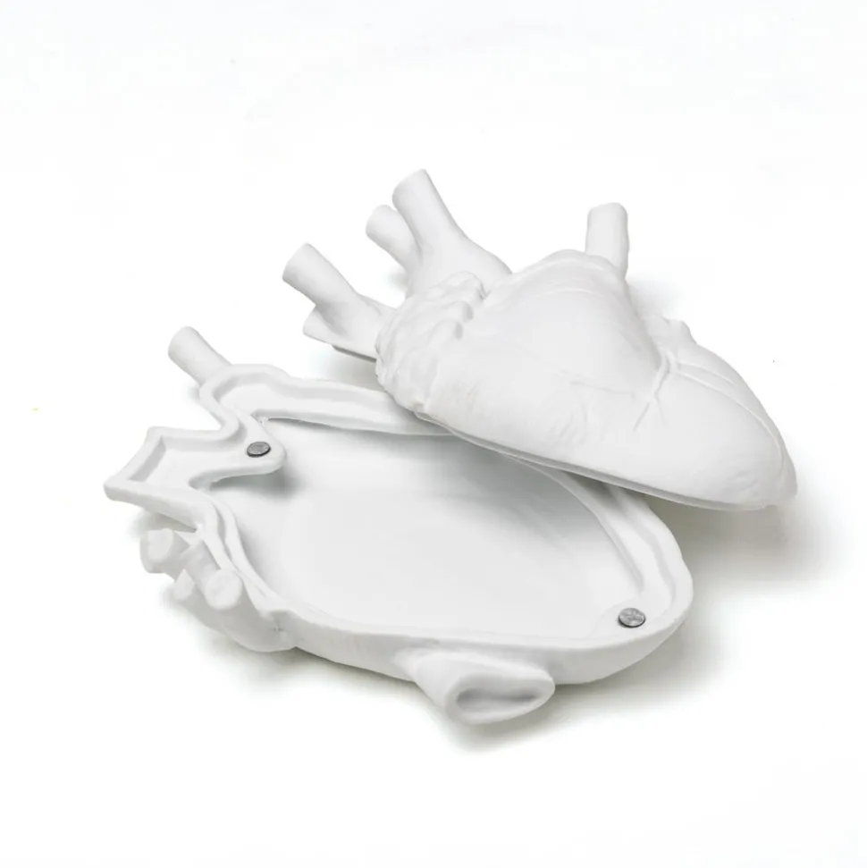 SELETTI Love in Bloom Liefde in een doosje, wit, porselein, fluweel