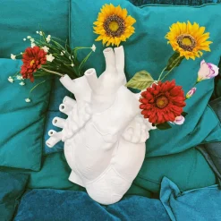 SELETTI Love in Bloom Reuzenvaas, wit, h 60 cm, glasvezel